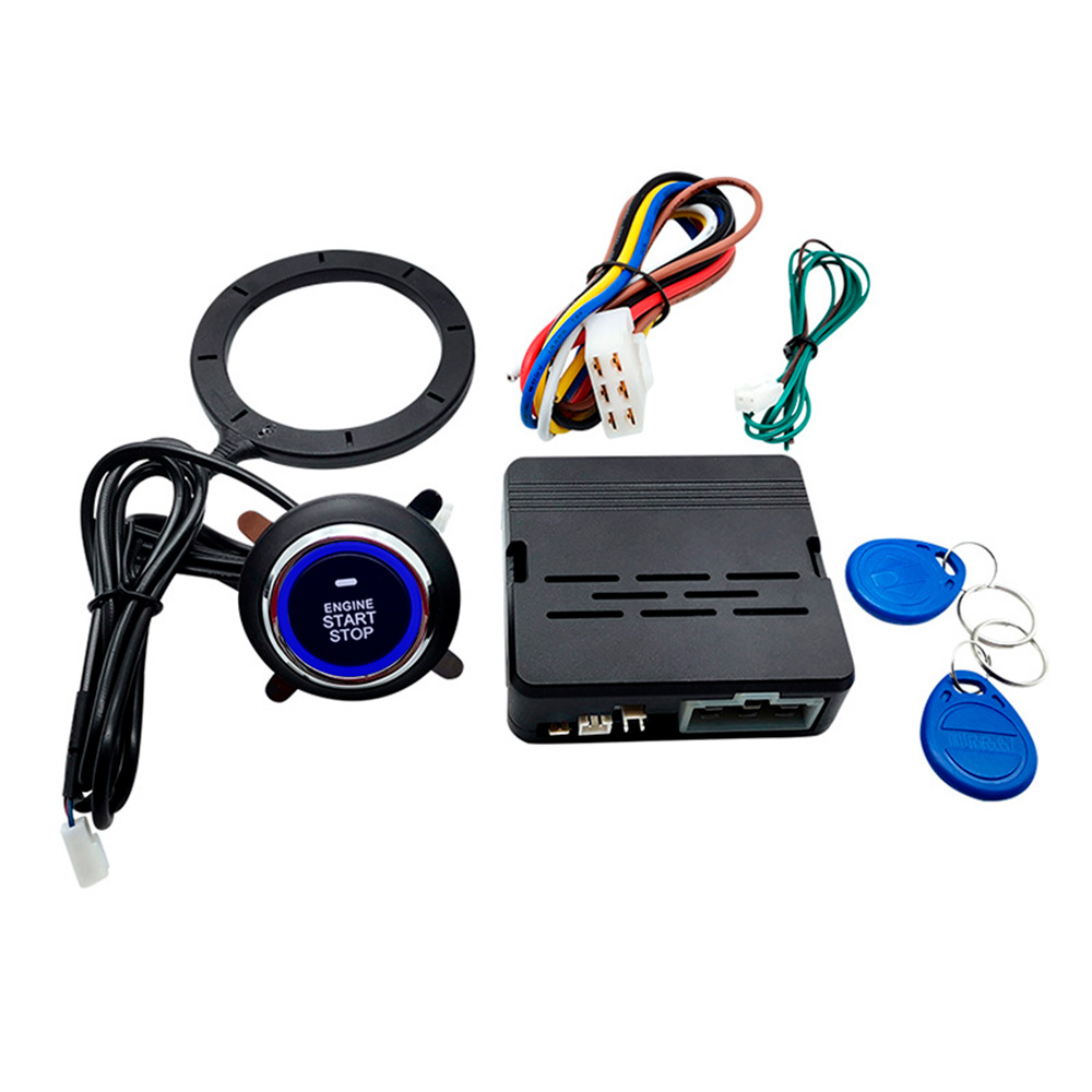 Kit Botón De Arranque Sin Llave Para Auto Keyless Acceso Manos Libres Universal