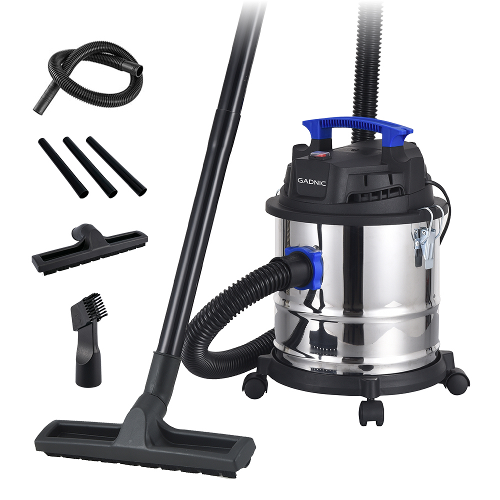Aspiradora de Tacho Gadnic 20L 1200W Para Polvo y Liquido Soplado Presión 16 kPa