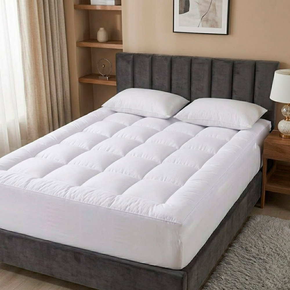 Pilow Top Acolchado 2 1/2 Plazas Rieti By Gadnic 140x190x30cm Espesor 5cm 600gsm Blanco