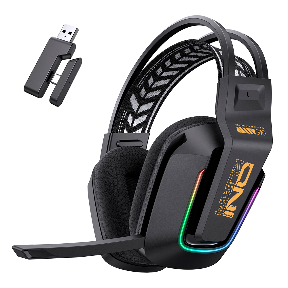 Auriculares Gamer Onikuma GT828 Cuatro Modos Conexión Luz RGB Baja Latencia Usado
