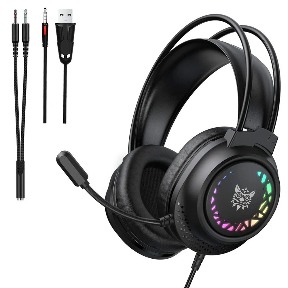 Auriculares Gamer ONIKUMA X92 Black  Cable 35 mm RGB Sonido Envolvente  Outlet
