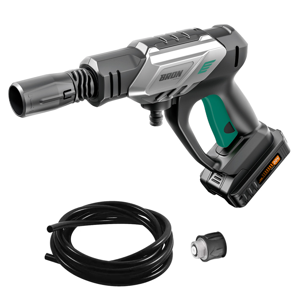 Pistola Hidrolavadora Bron by Gadnic 200W 20V 25 bar 362 PSI IPX5 Alta Presion Electrica Portatil