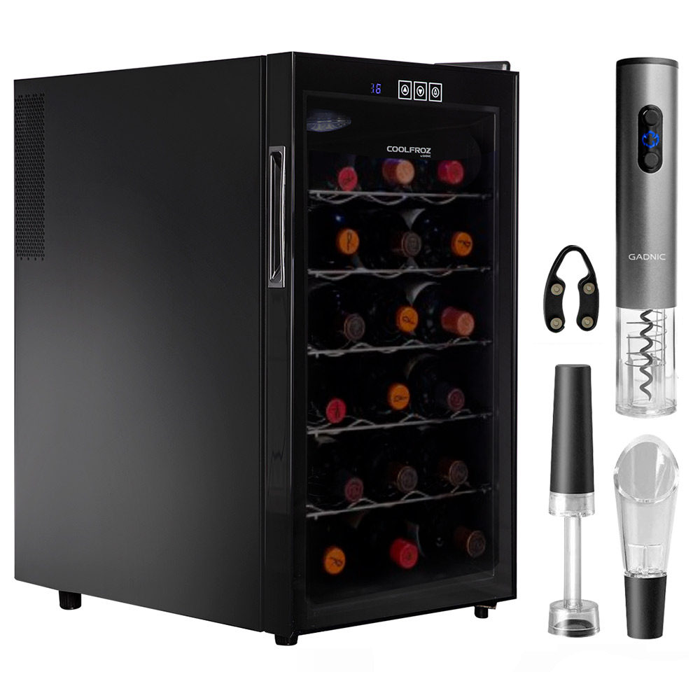 Cava De Vino Coolfroz WCTE0018 18 Botellas  Sacacorchos Automático Gadnic