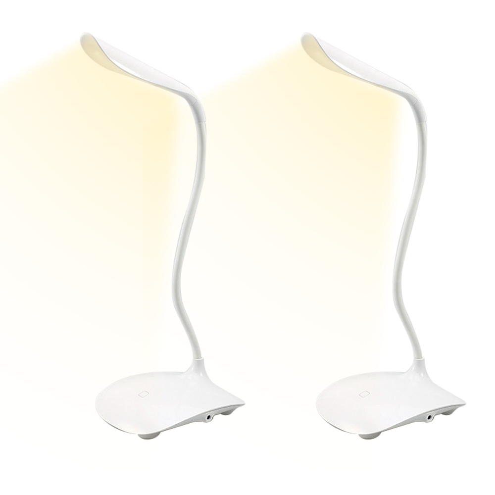 Kit X2 Lamparas De Escritorio Led Gadnic Regulable Flexible Control Tactil 