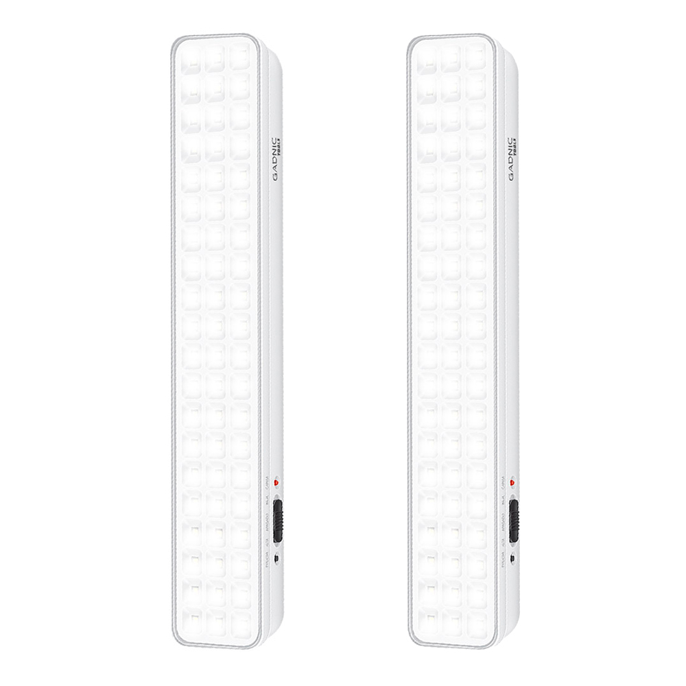Kit x2 Luces De Emergencia Gadnic LED Recargable Automática 60 LEDs Seguridad