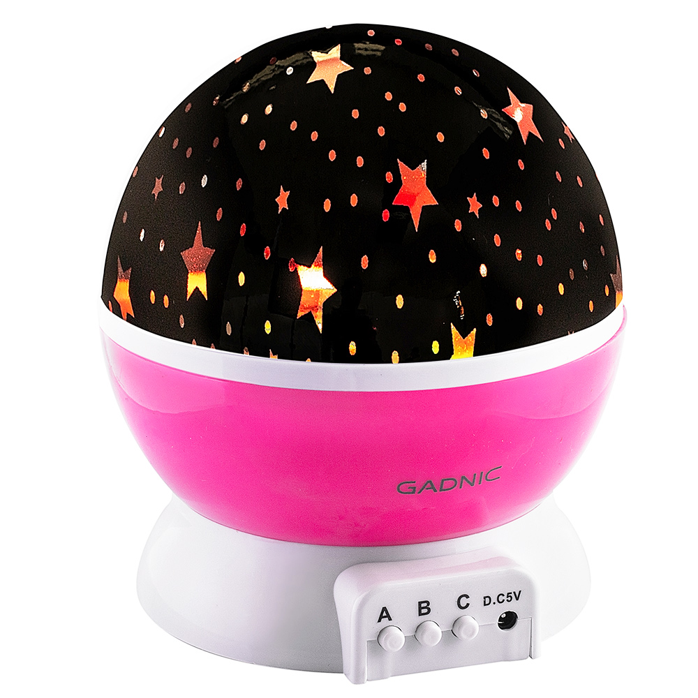Velador Gadnic Star3 Proyector de Estrellas Led Giratorio 3 RGB  Luz Cálida 8 Modos