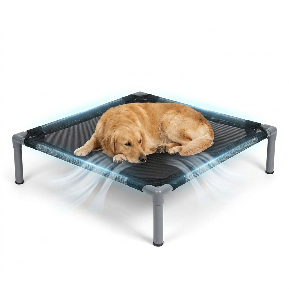 Cama Catre Mascota Elevada Gadnic Cucha para Perro Reforzada 103x73cm Desarmable