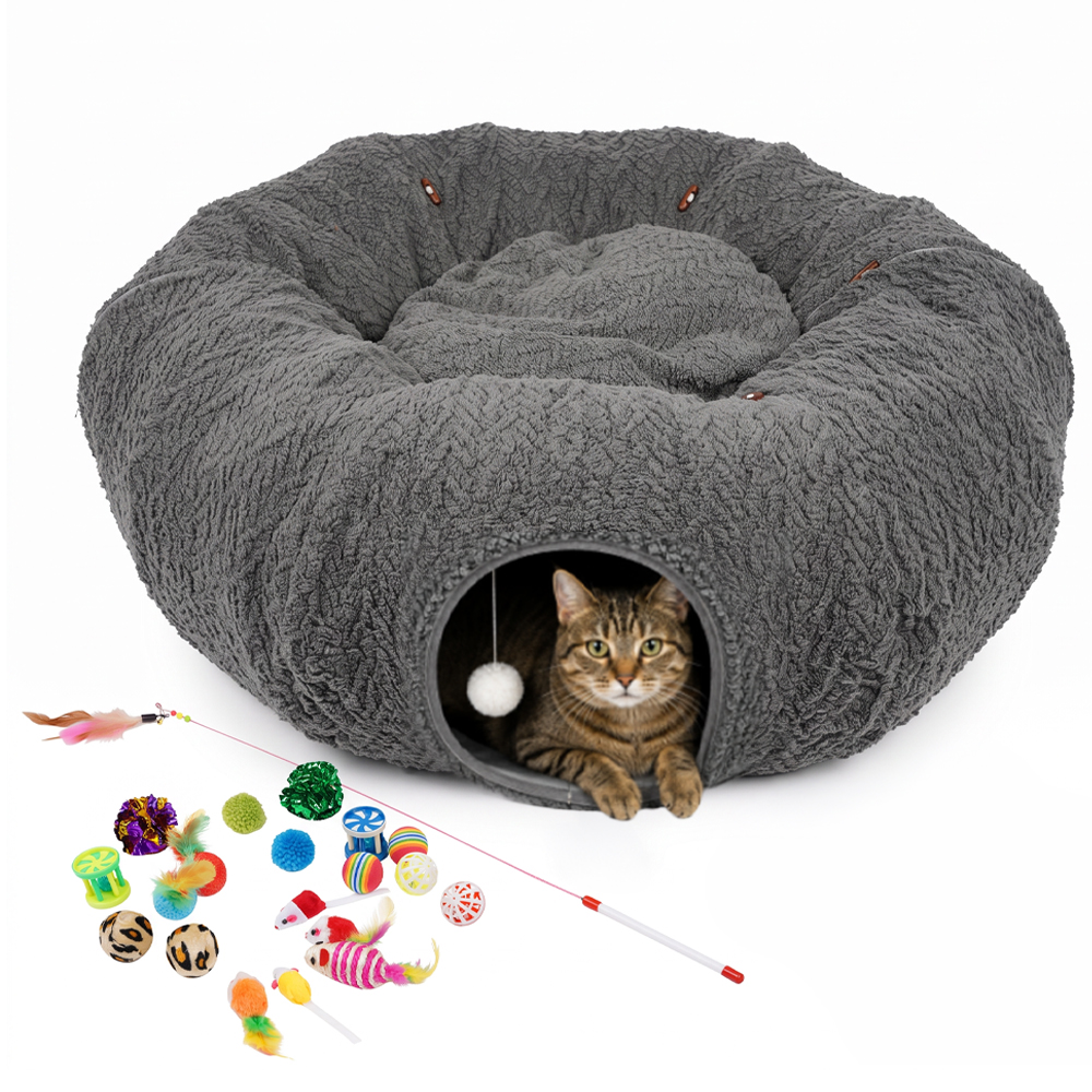  Cama Cueva Para Gatos Gadnic Resistente Con Juguetes Cucha