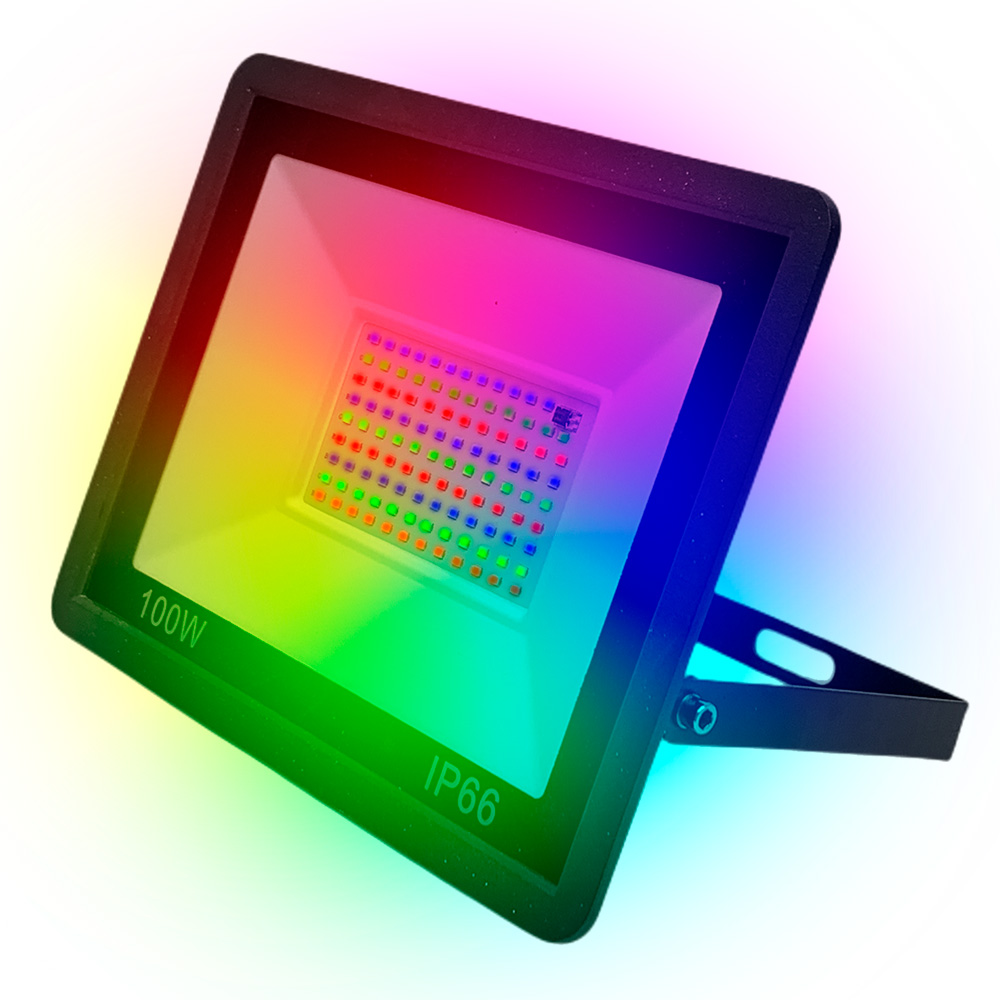 Reflector Led RGB Gadnic Para Exterior Alta Potencia 100w