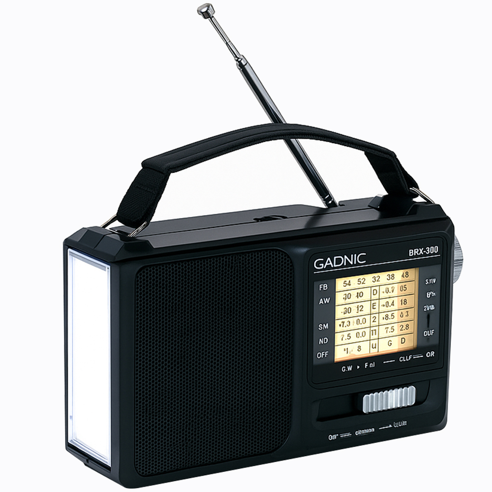 Radio Portatil BT GADNIC Inalámbrica AMFM Recargable Con Luz Outlet