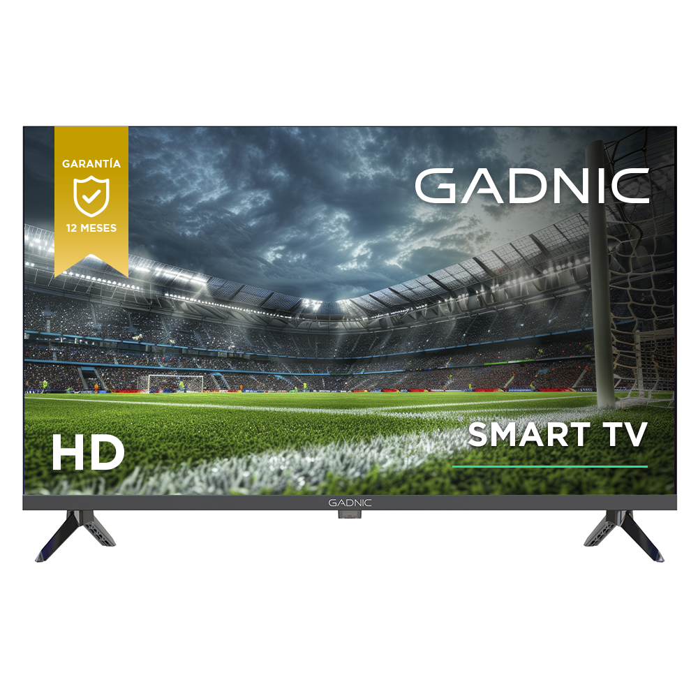 Smart TV Gadnic 32” HD Panel IPS BT WiFi Triple HDMI Doble USB Sonido Estéreo 20W 