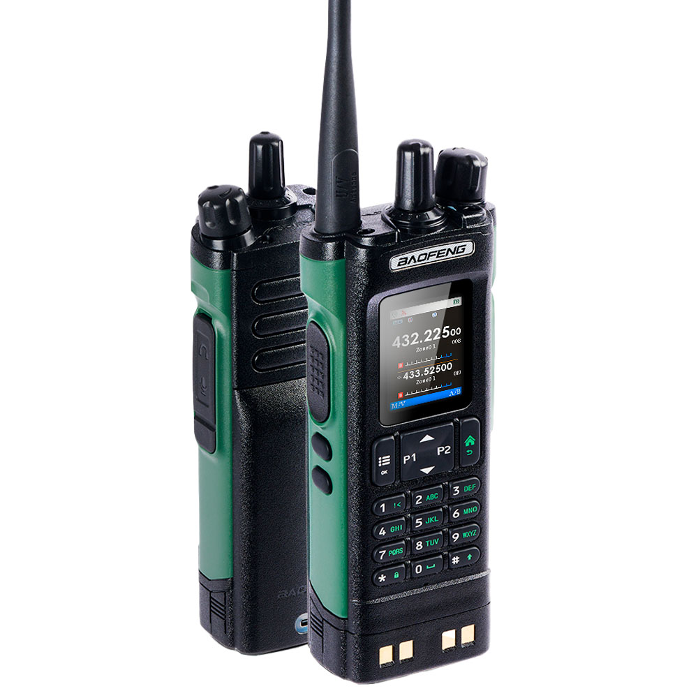 Handy Baofeng UV32 10W Multibanda AM FM VHF UHF Con GPS Bluetooth App Bateria 2500mAh Pantalla Color HD Receptor