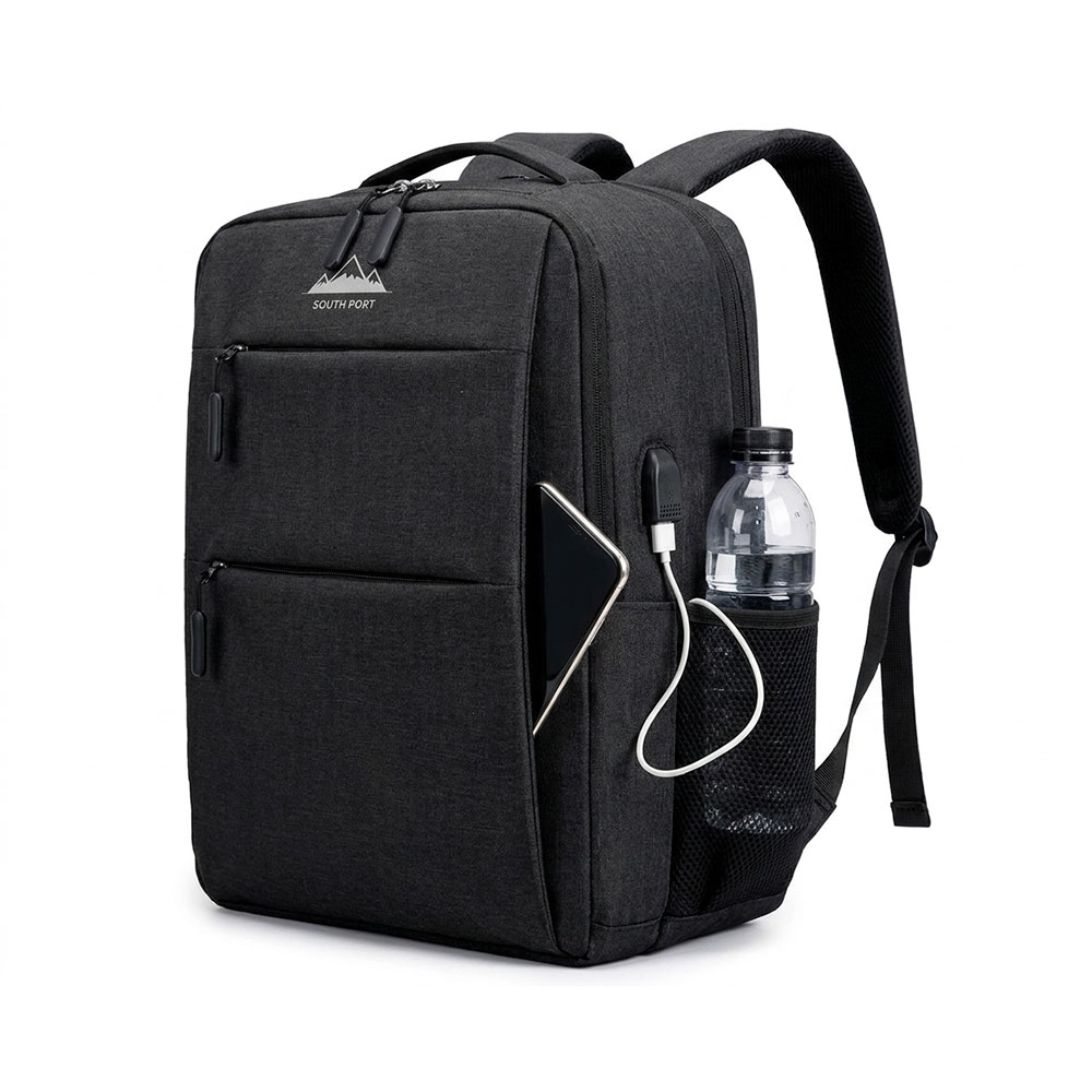 Mochila Con Puerto USB SouthPort By Gadnic Impermeable