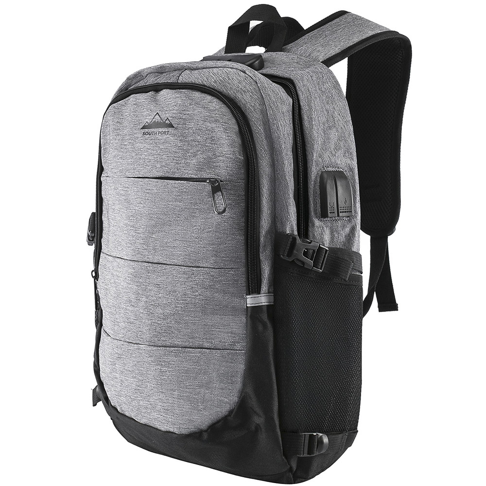 Mochila Pro South Port Para Notebook 15.6 Pulgadas Impermeable 20L Gris