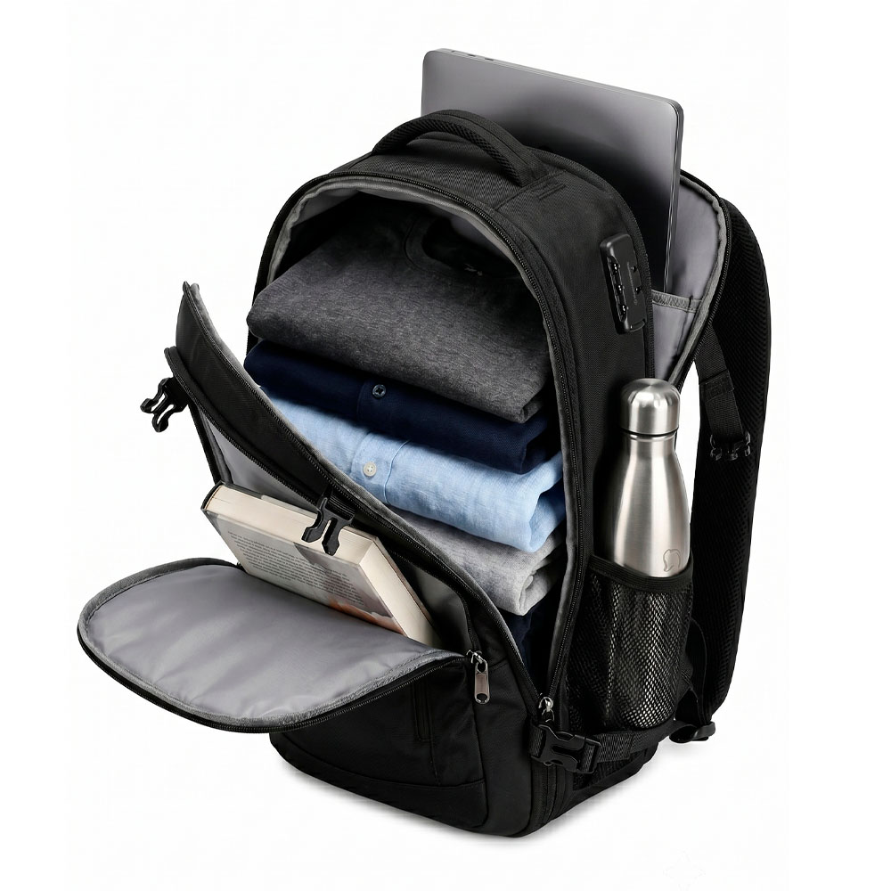 Mochila De Viaje Expandible Gadnic Al Vacío Con Bomba Eléctrica Portátil Correa Para Valija